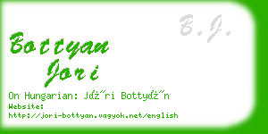 bottyan jori business card